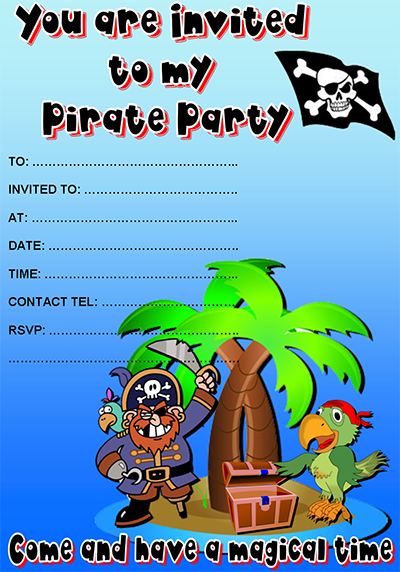 Free Pirate Party Invitation